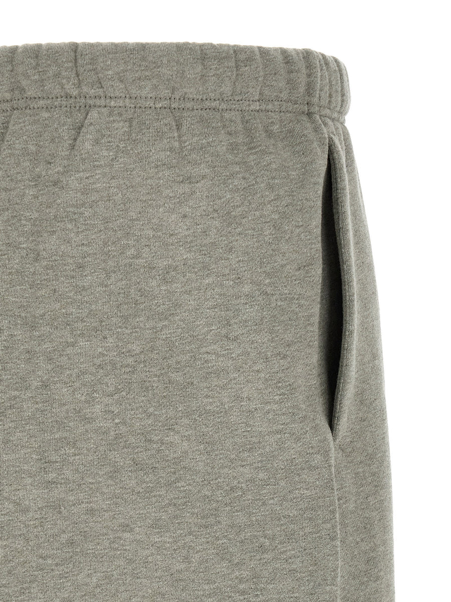 Fear Of God Essential Signature Classic Trousers For Men Gray Melange Fleece Oversized Fit Premium Comfort