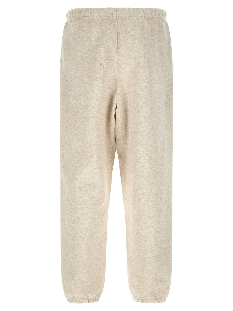 Fear Of God Essential Signature Classic Pants Gray Melange Fleece Oversized Drawstring Waistband Mens Streetwear