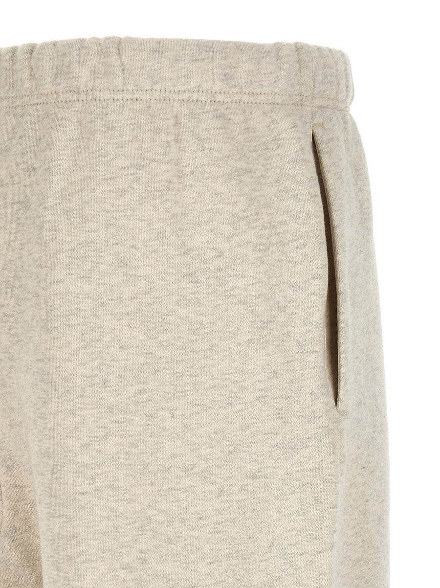 Fear Of God Essential Signature Classic Pants Gray Melange Fleece Oversized Drawstring Waistband Mens Streetwear