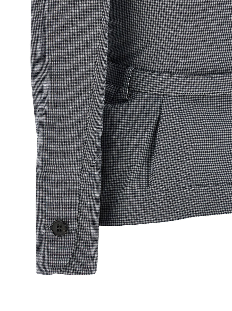 Vivienne Westwood Kendall Blazer For Women Gray Check Cotton Elastane Premium Tailored Jacket