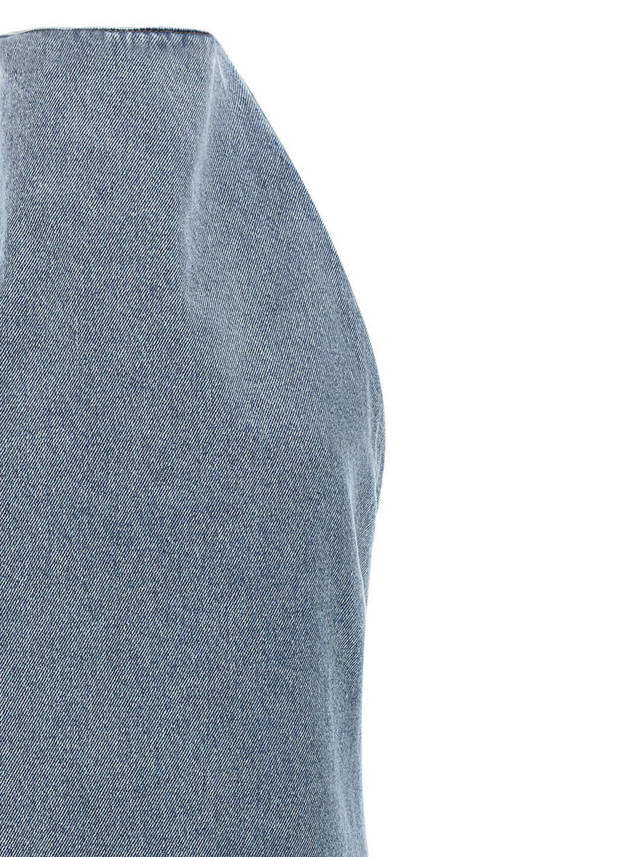 Magda Butrym Denim 10 Dress Sky Blue Cotton