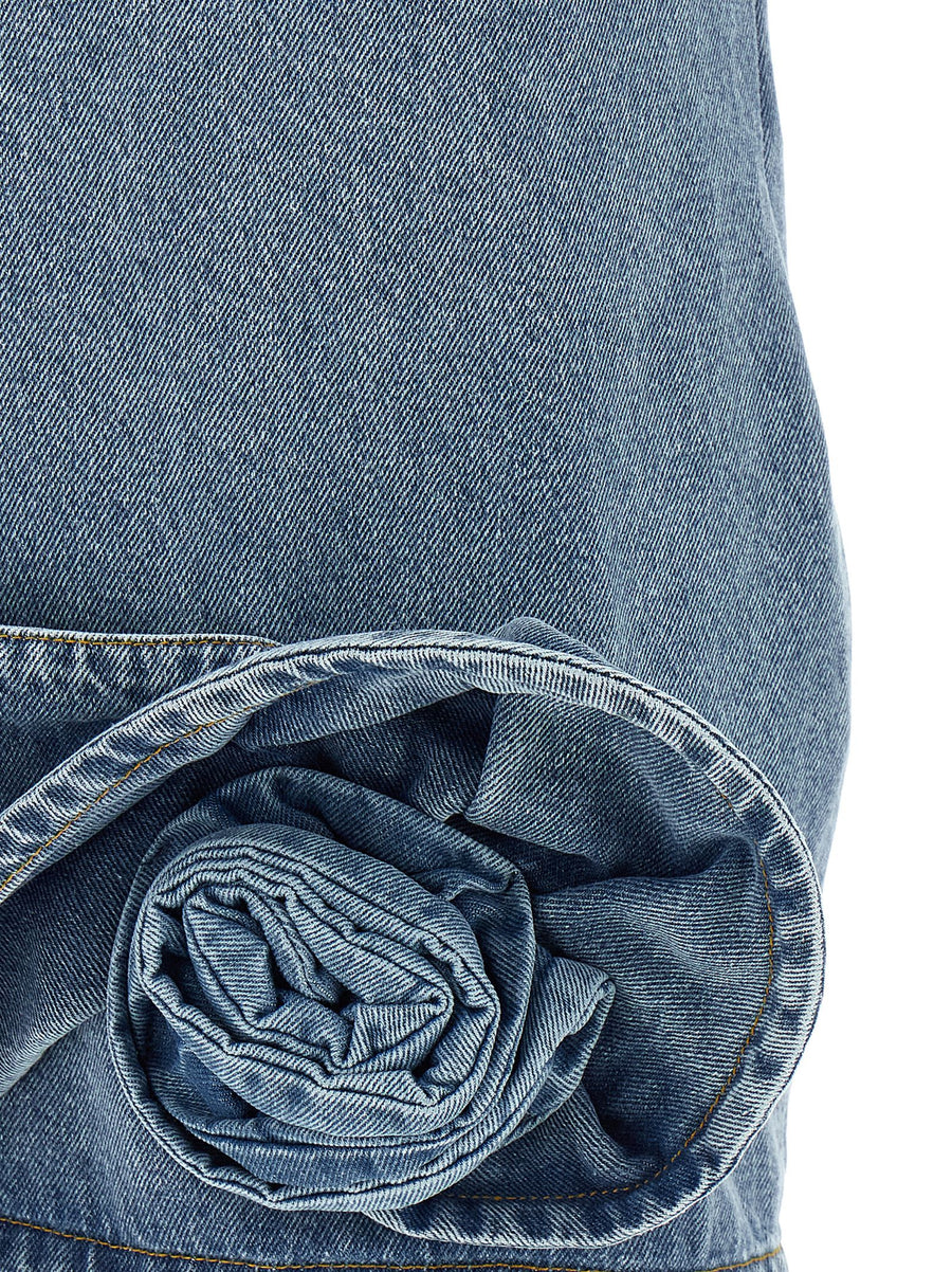 Magda Butrym Denim 10 Dress Sky Blue Cotton