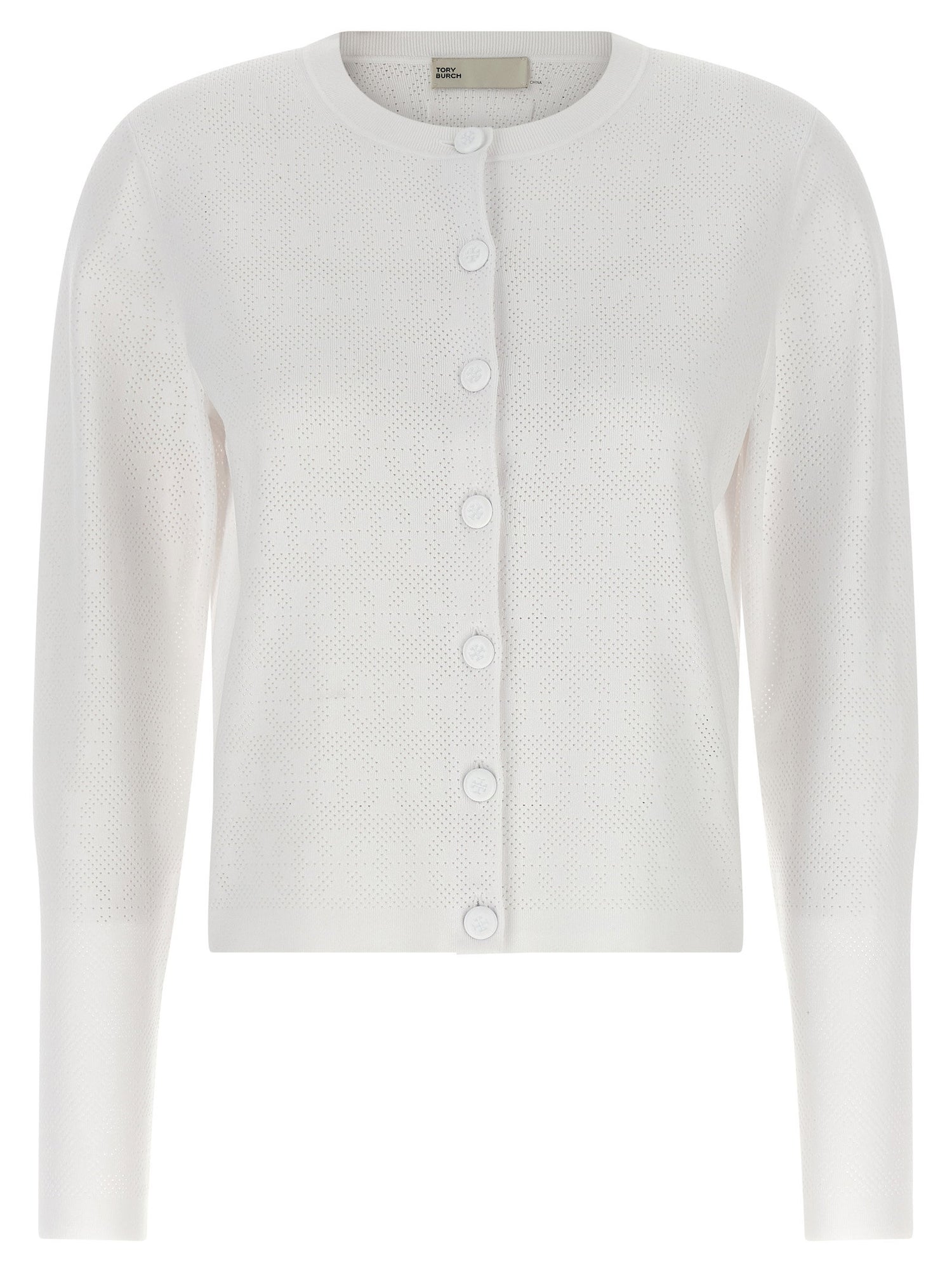 Tory Burch Pointelle Viscose Cardigan