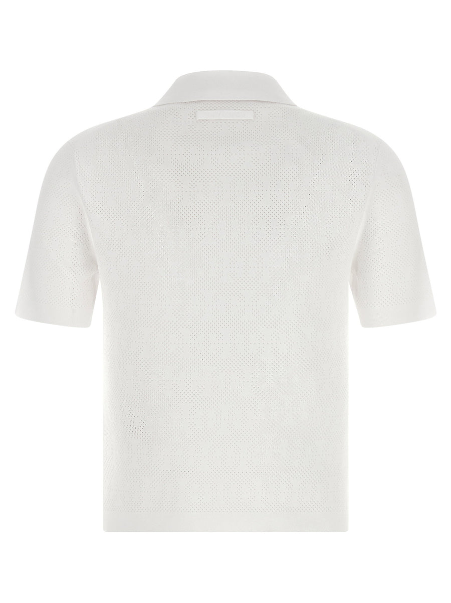 Tory Burch Pointelle Viscose Polo Shirt