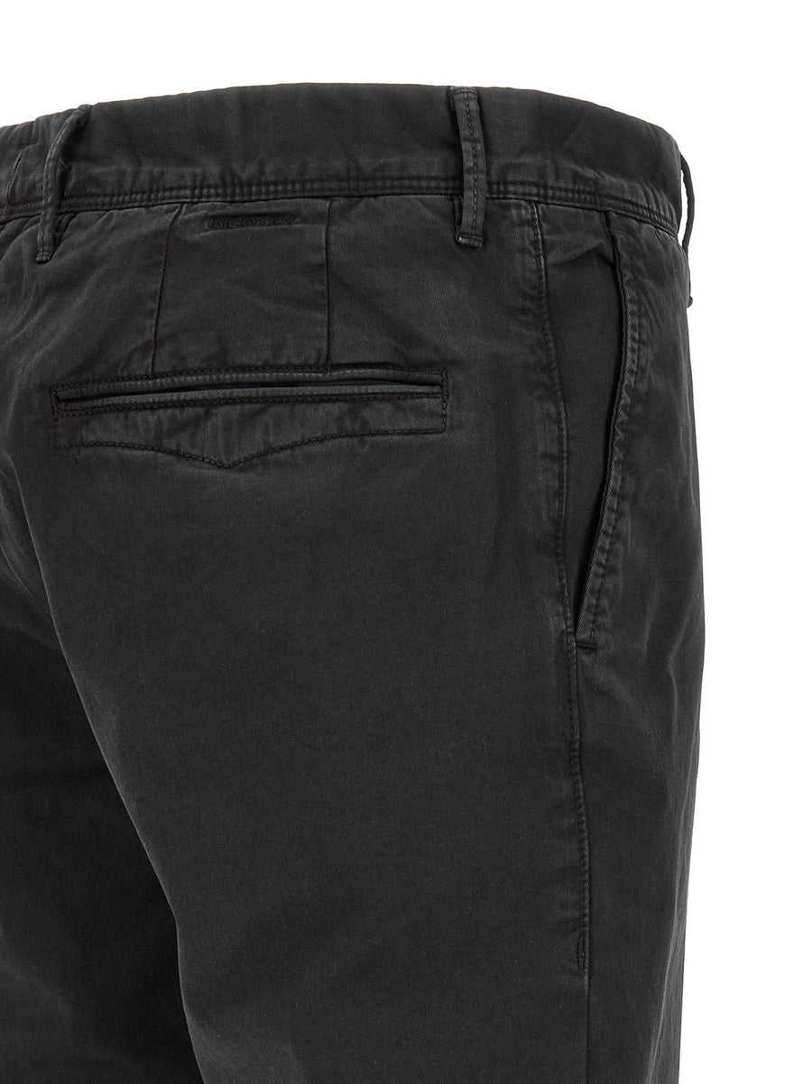 Incotex 18s100 Stretch Cotton Pants For Men Black With Modern Tailoring And All Day Comfort