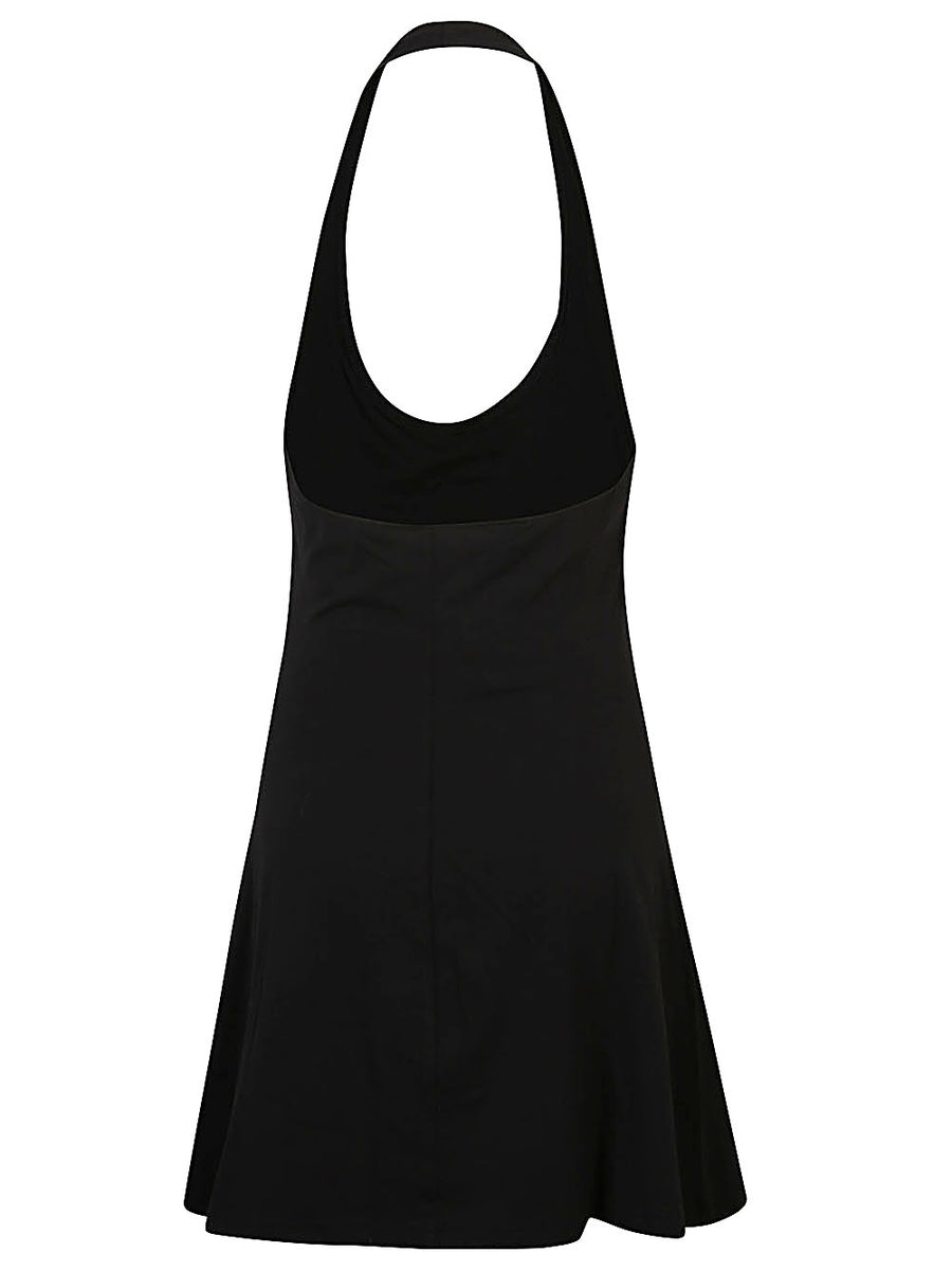 Juicy Couture Logo Halter Mini Dress Sleek Black Halter Neck With Logo Detail Ideal For Women Partywear