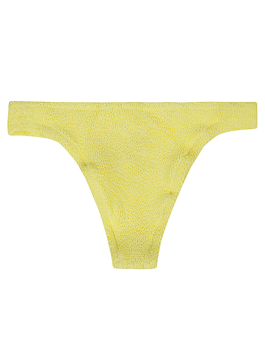 MC2 Saint Barth Bright Yellow High Waisted Bikini Bottoms For Women With Flattering Fit And Stretch