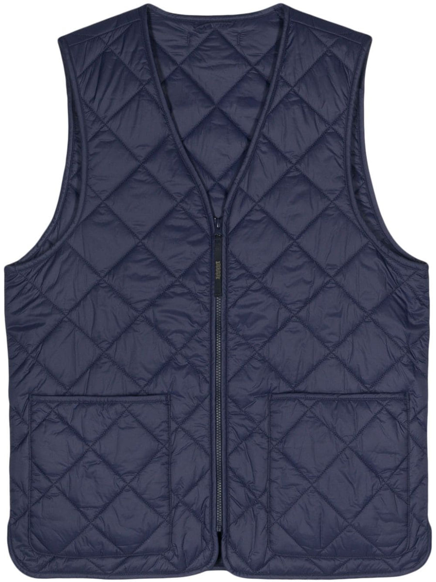 Baracuta Miller Quilted Vest Navy Lightweight Padded Layering Essential Everyday For Men