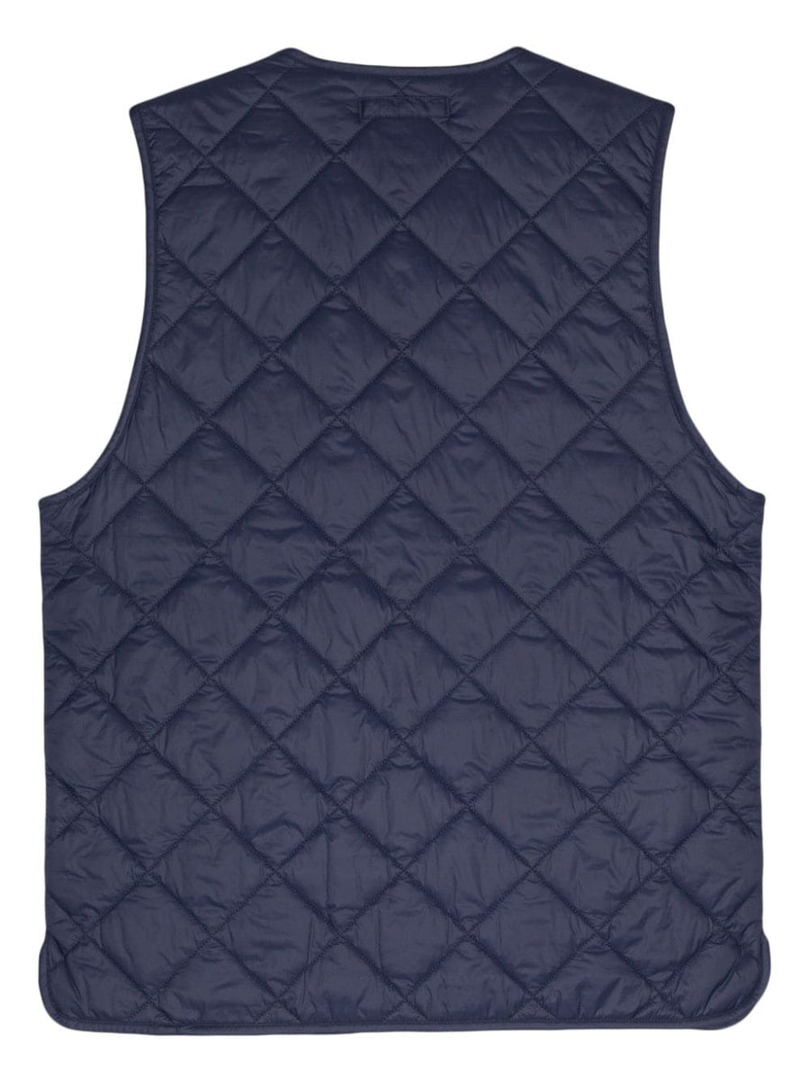 Baracuta Miller Quilted Vest Navy Lightweight Padded Layering Essential Everyday For Men