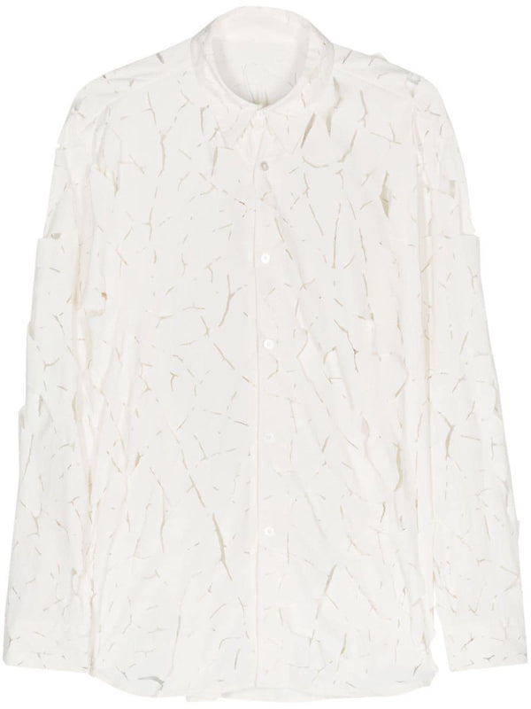 Post Archive Faction Cut-out detail nylon shirt