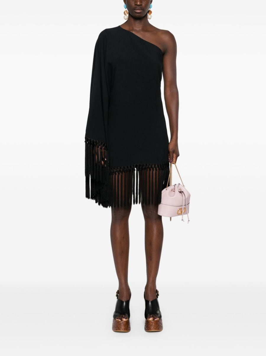 Taller Marmo Pre Piccolo Arno Fringed One Shoulder Dress Luxurious Evening Resort Wear For Women