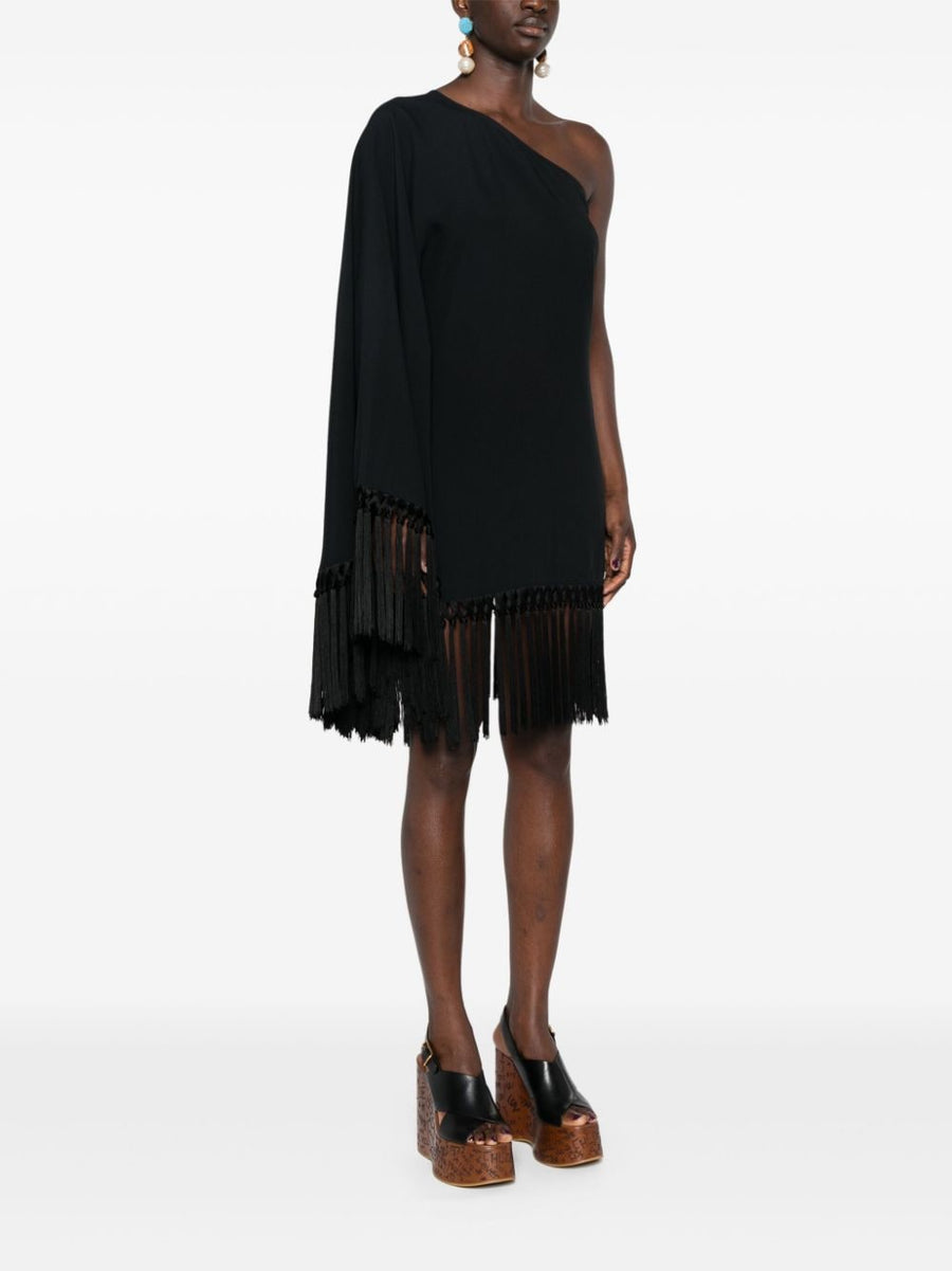 Taller Marmo Pre Piccolo Arno Fringed One Shoulder Dress Luxurious Evening Resort Wear For Women