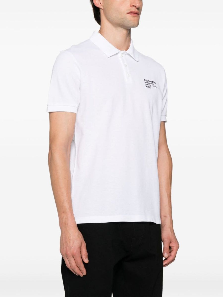 Dsquared2 Logo Cotton Polo Shirt For Men Premium 100 Percent Cotton Pique Luxury Casual Wear