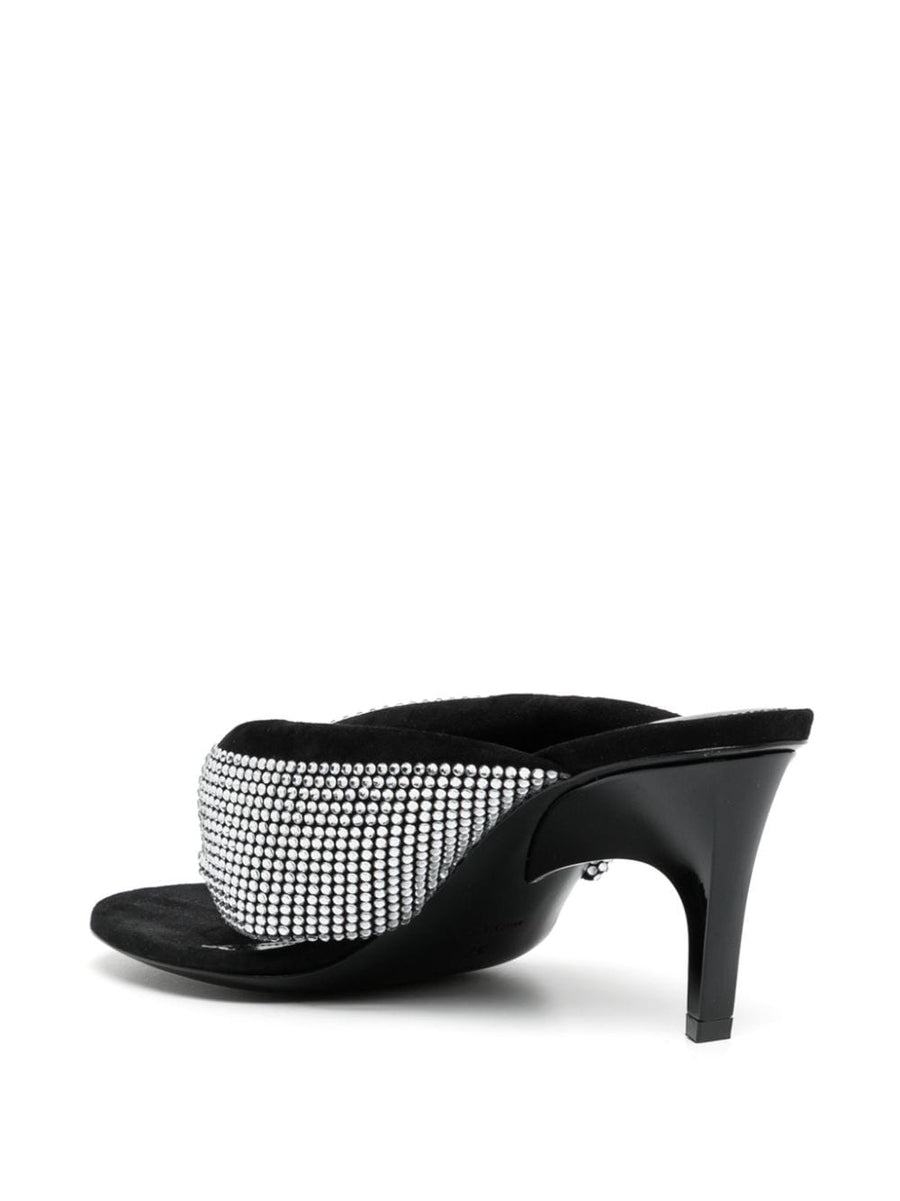 The Attico Rem Crystal Embellished Thong Sandals For Women Luxury Resort Glamour