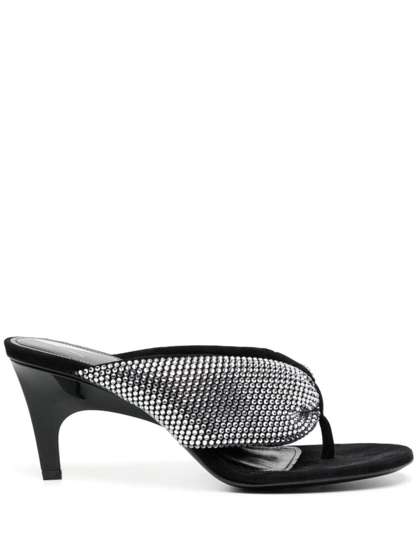 The Attico Rem crystal-embellished thong sandals
