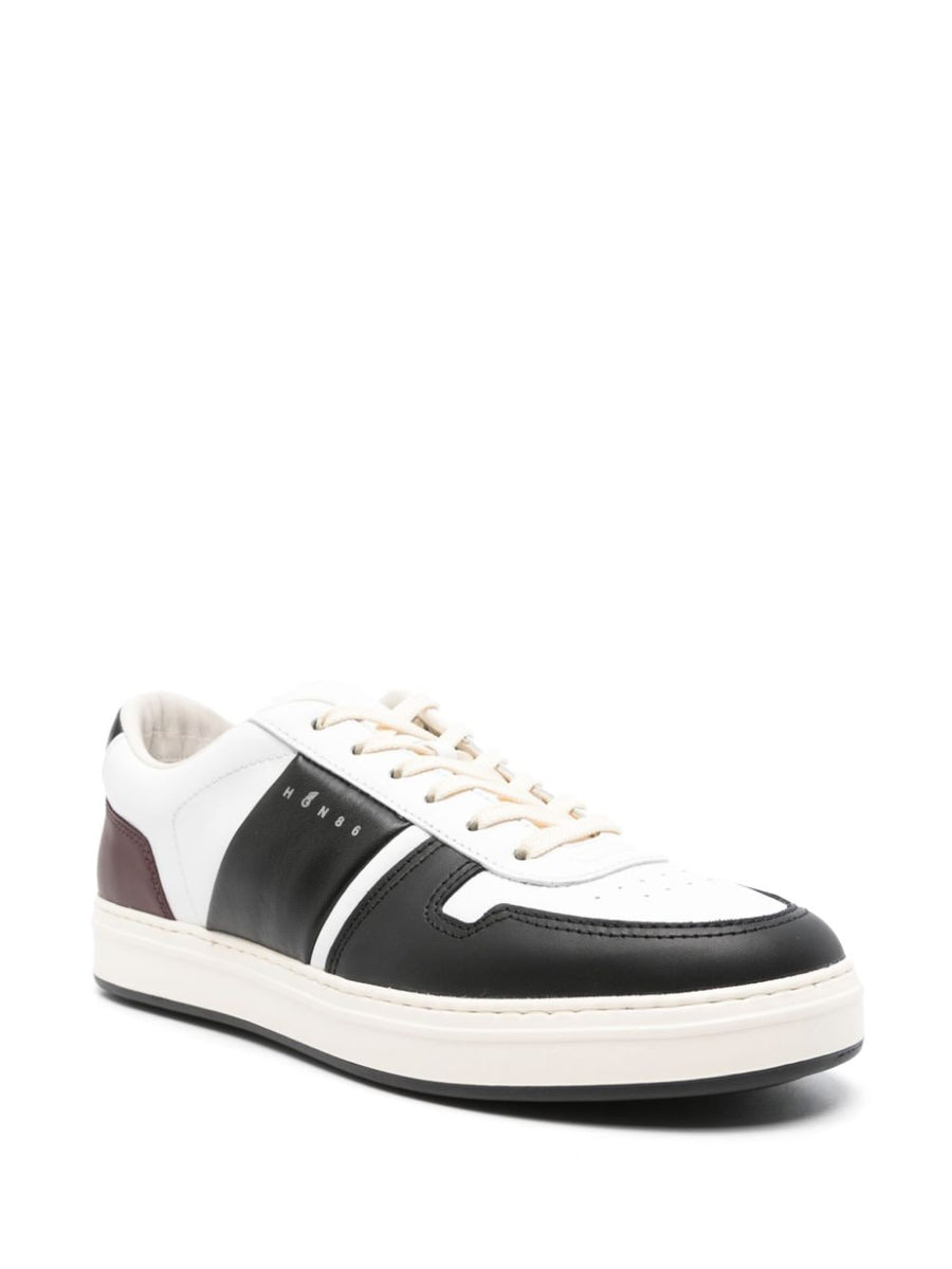 Hogan HTV Pre Sneakers For Men Premium Calf Leather Breathable Lining Perforated Toe All Season Comfort