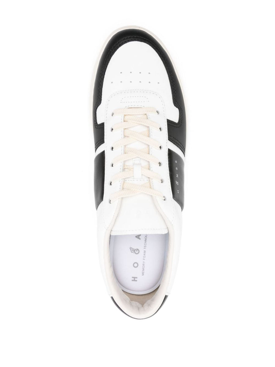 Hogan HTV Pre Sneakers For Men Premium Calf Leather Breathable Lining Perforated Toe All Season Comfort