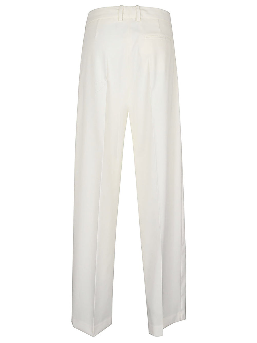 Erika Cavallini Semi-Couture Cristel Wool Twill Jacket For Women In White Versatile Smart Casual Outerwear