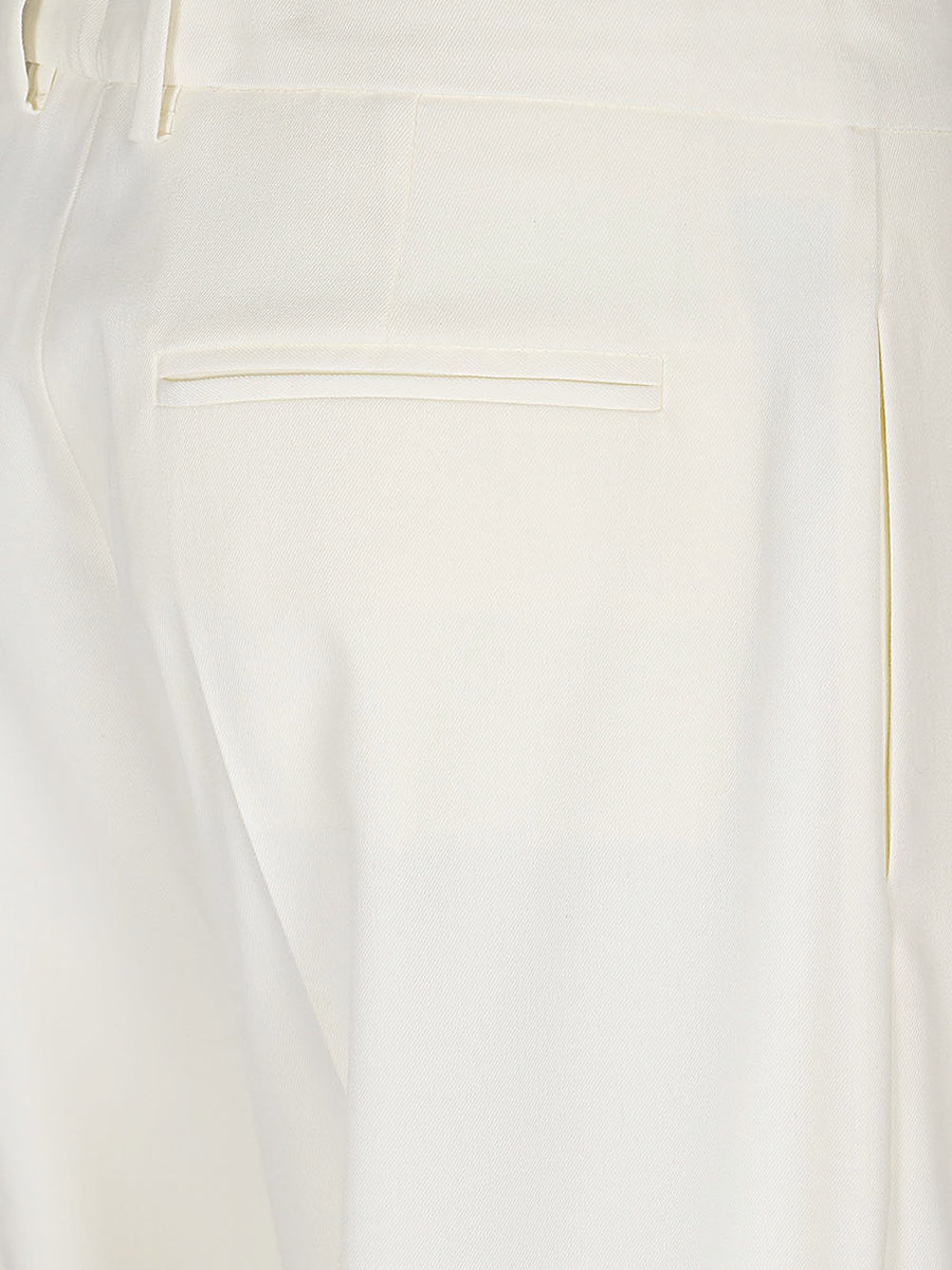 Erika Cavallini Semi-Couture Cristel Wool Twill Jacket For Women In White Versatile Smart Casual Outerwear