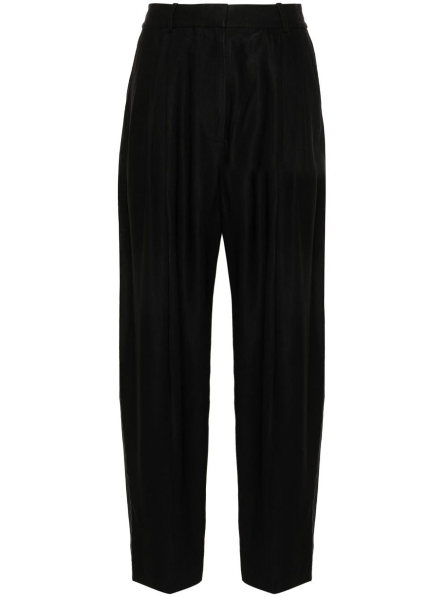 Studio Nicholson Pre Wool Wide Leg Trousers Midnight Blue Twill High Waist for Women Versatile Work to Evening Wear