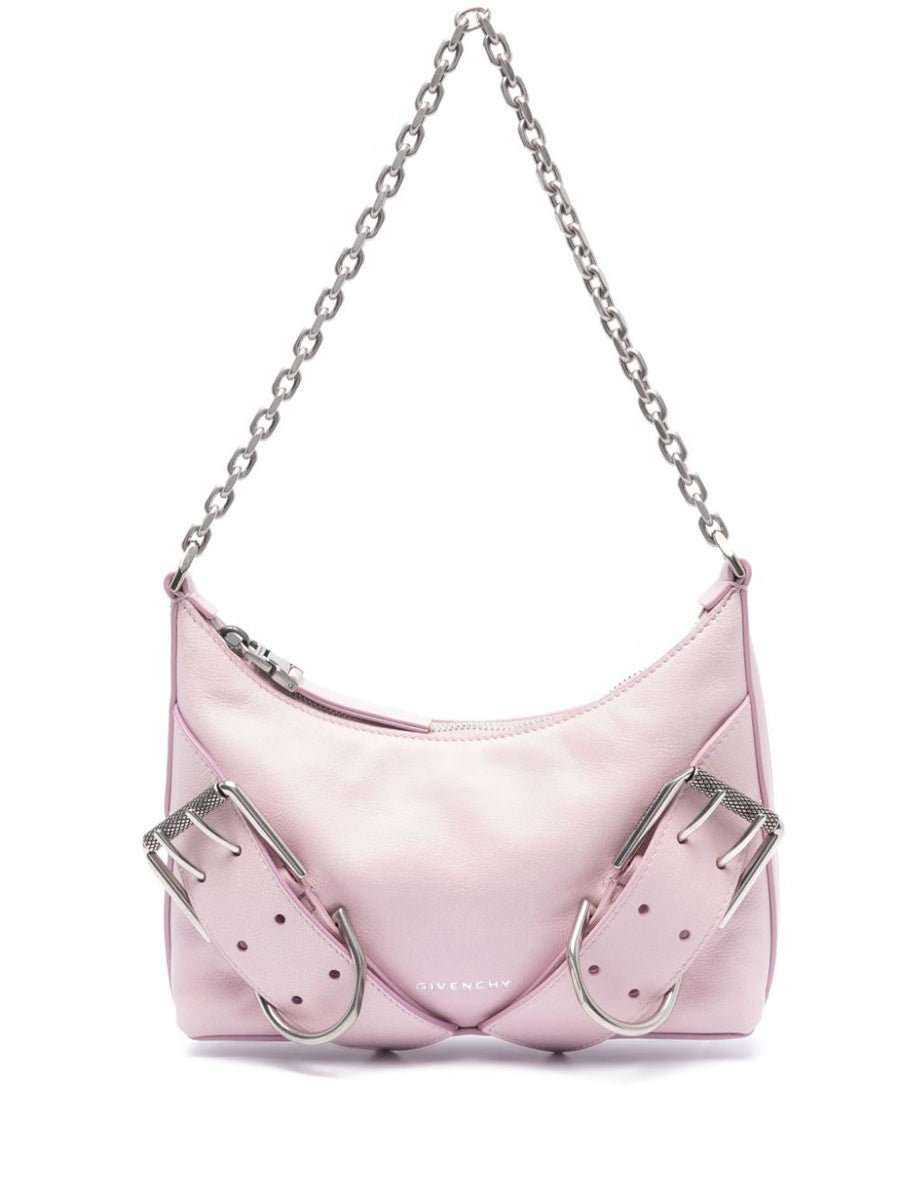 Givenchy Voyou Shoulder Bag for Women, Blush Calf Leather, Grain Texture, Chain Strap, Day to Night Luxury