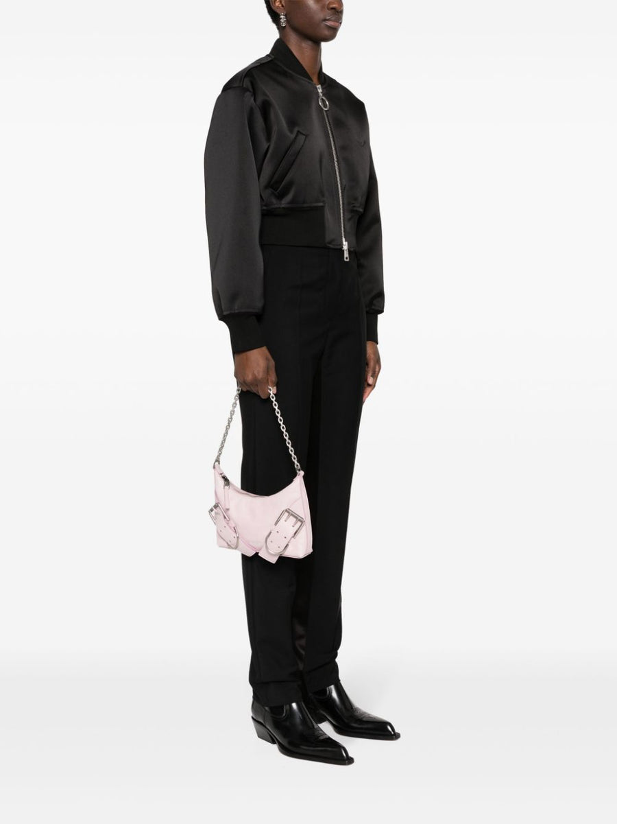 Givenchy Voyou Shoulder Bag for Women, Blush Calf Leather, Grain Texture, Chain Strap, Day to Night Luxury