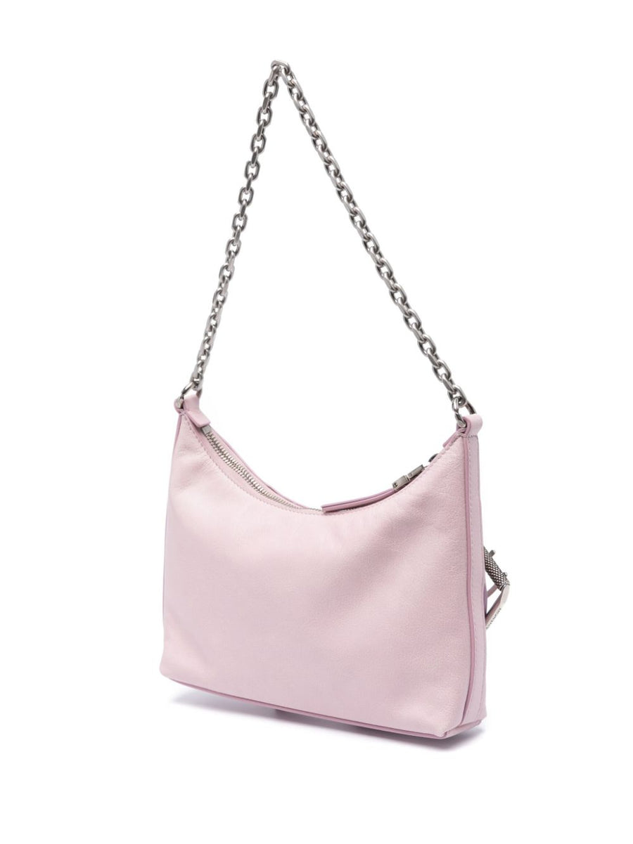 Givenchy Voyou Shoulder Bag for Women, Blush Calf Leather, Grain Texture, Chain Strap, Day to Night Luxury