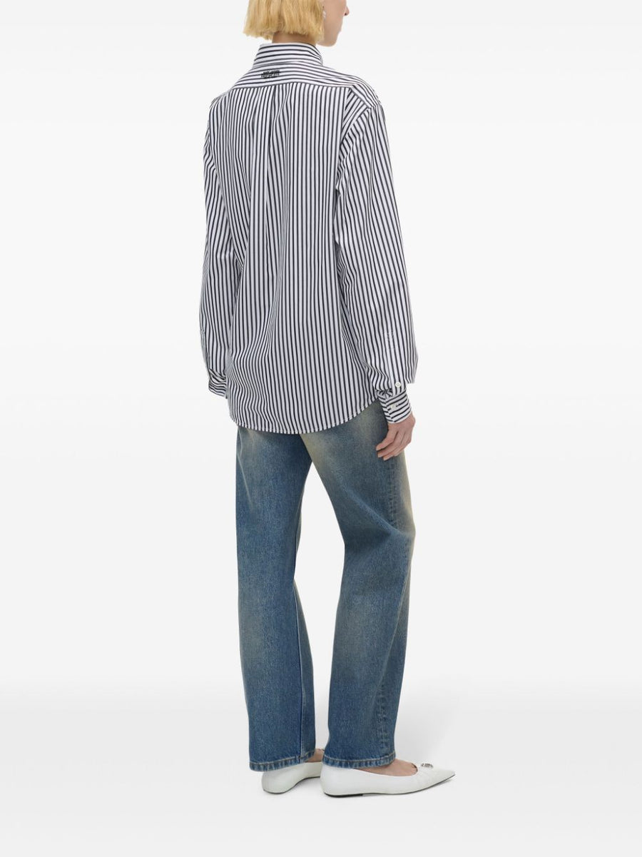 Marc Jacobs Striped Shirt For Women Premium 100 Percent Cotton Timeless Versatile Wardrobe Essential
