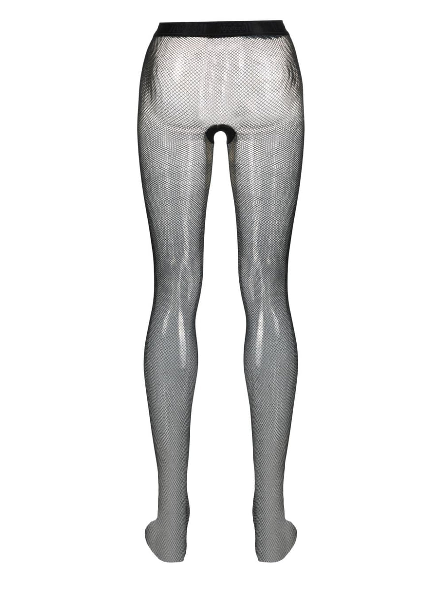 Wolford Twenties Econyl Tights For Women Semi Sheer Fishnet With Elastic Waistband And All Day Comfort