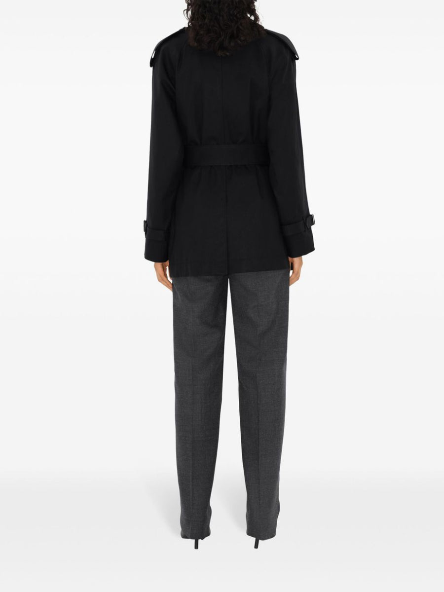 Burberry Gabardine Trench Jacket For Women With Belted Waist And Weather-Ready Timeless Style