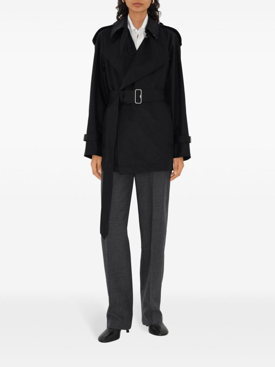 Burberry Gabardine Trench Jacket For Women With Belted Waist And Weather-Ready Timeless Style
