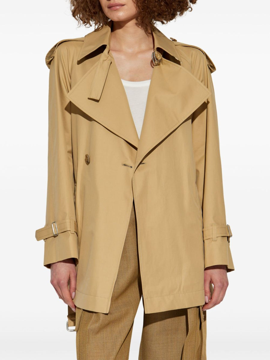 Burberry Trench Coat Belted Waist Timeless Cotton Gabardine Luxury Outerwear For Women