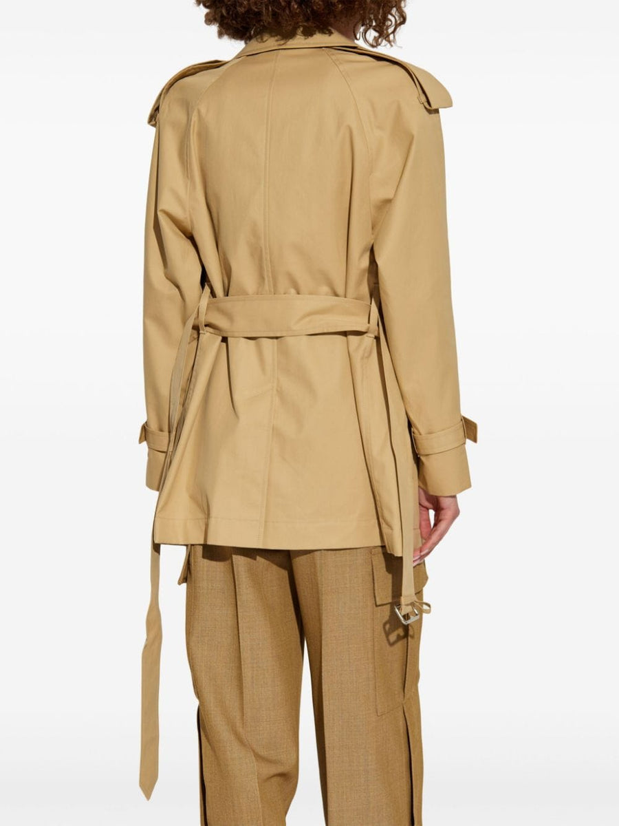 Burberry Trench Coat Belted Waist Timeless Cotton Gabardine Luxury Outerwear For Women