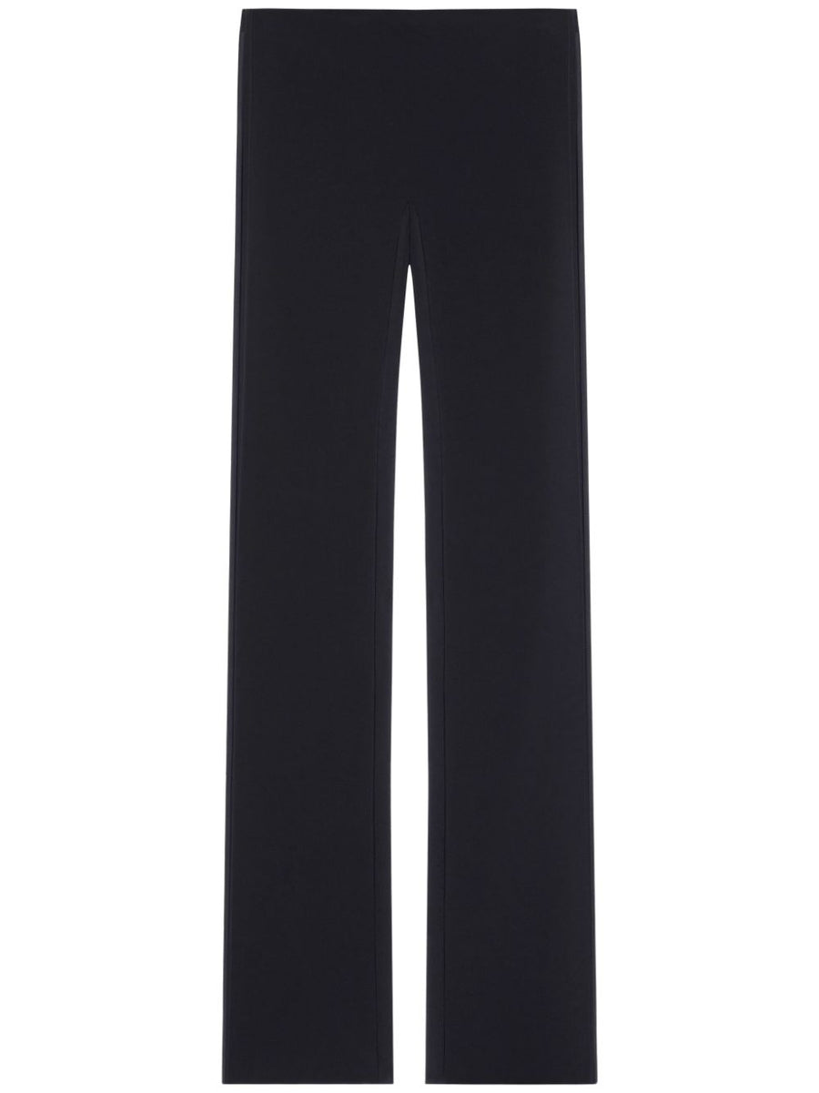 Illusion Trousers Courreges Layered Panel Detailing Mid Rise For Women Office Luxe