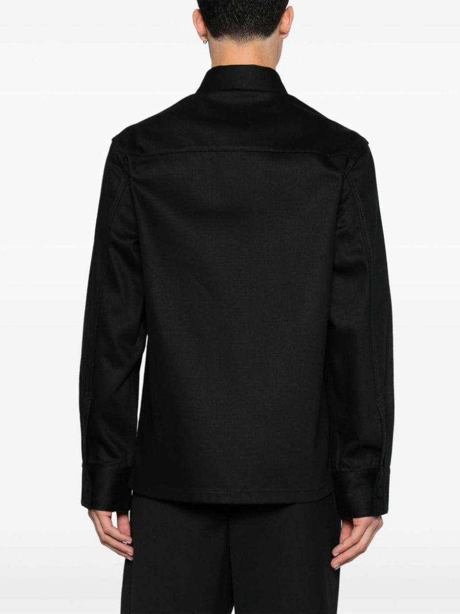 Jil Sander Denim Cotton Shirt Black For Men Premium Minimalist Luxe Smart Casual Wardrobe