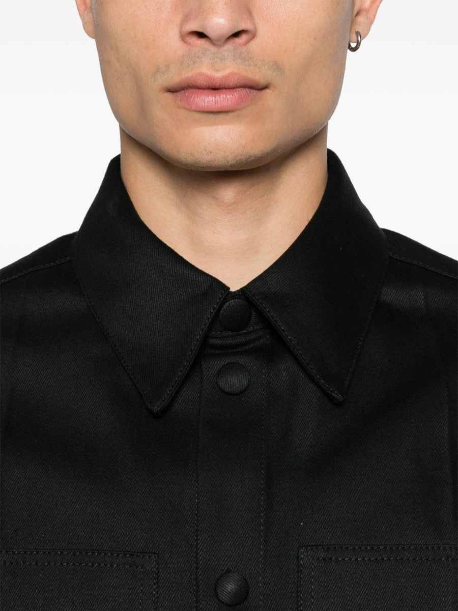 Jil Sander Denim Cotton Shirt Black For Men Premium Minimalist Luxe Smart Casual Wardrobe