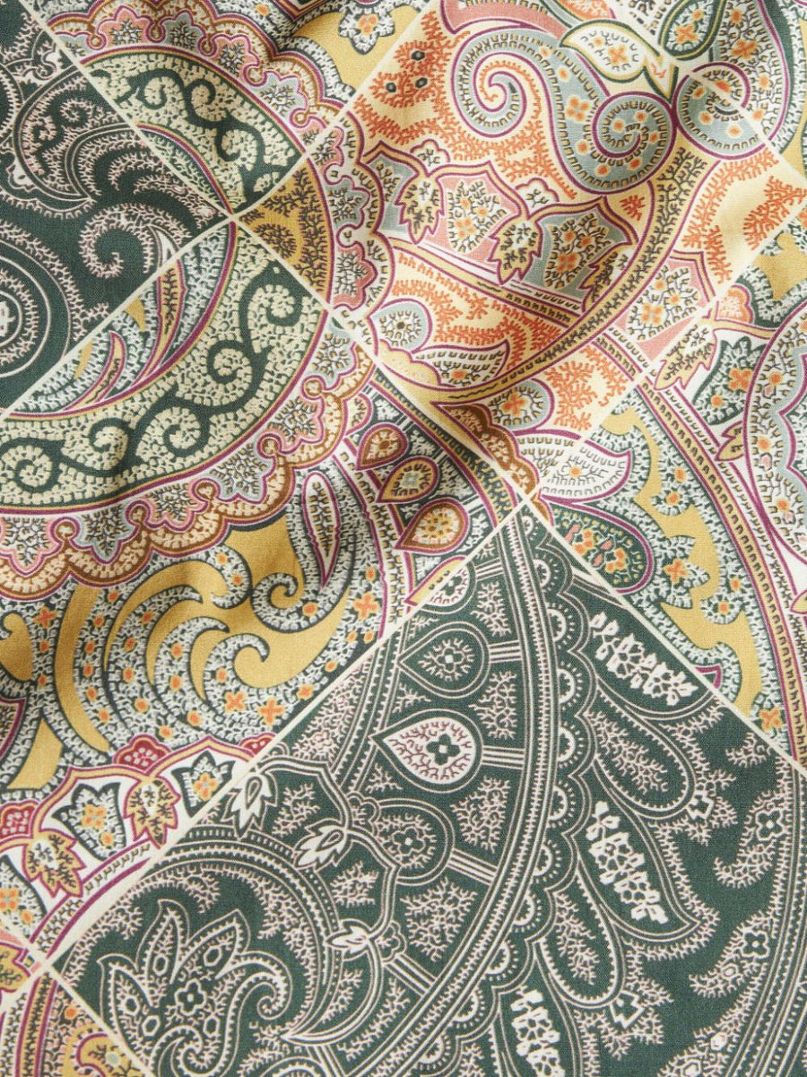 Etro Patchwork Print Poplin Shirt For Women Luxurious Cotton Stretch Comfort Fit All Day