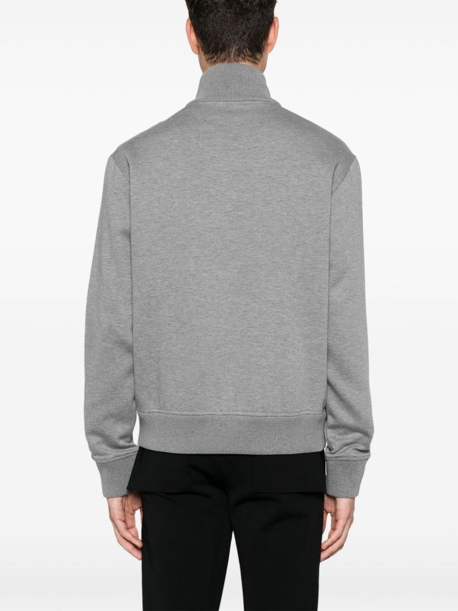 Givenchy Logo Zipped Track Jacket For Men Premium Cotton Blend Grey Two Way Zip