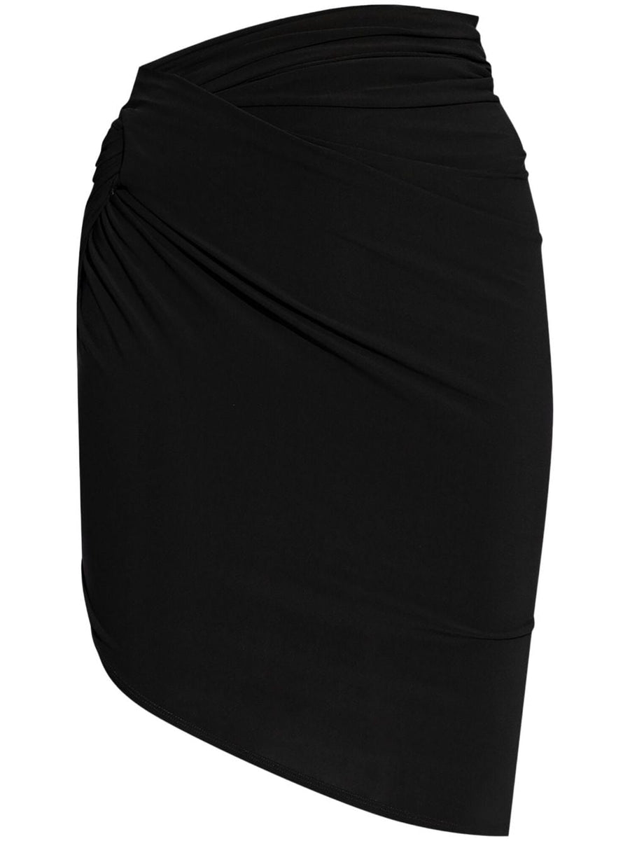 Jacquemus Draped Mini Skirt La Mini Jupe Drapeado Black High Waist For Women Day To Night Versatile