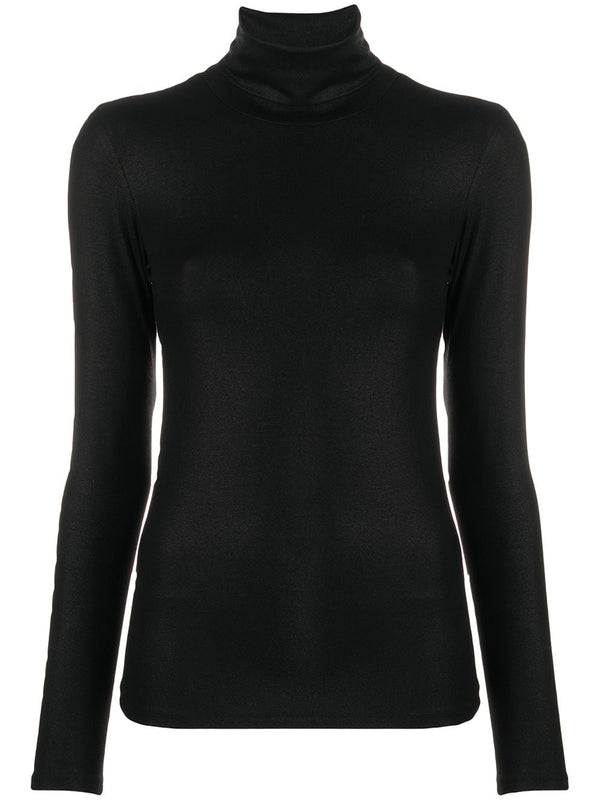 Majestic Lurex high-neck sweater