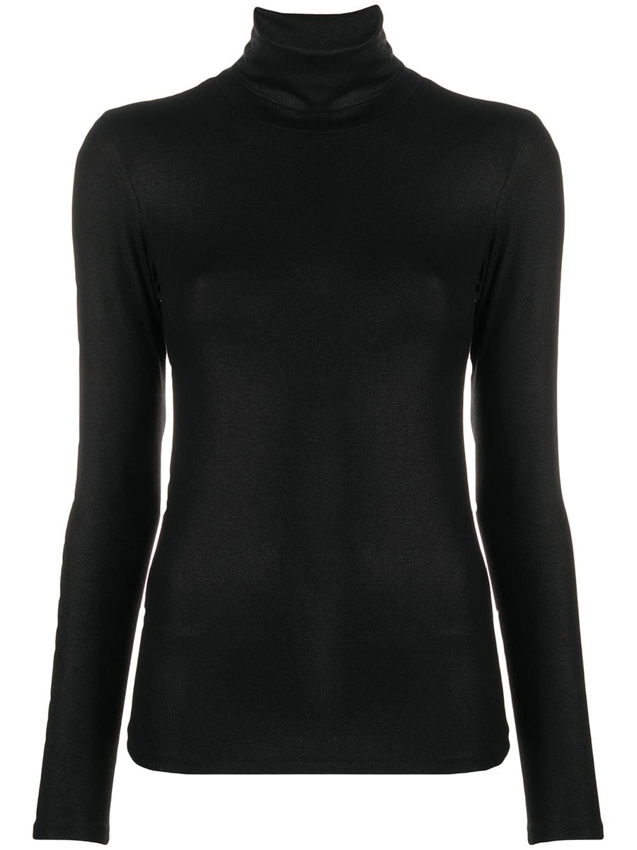 Majestic Lurex High Neck Sweater For Women Luxurious Slim Fit Roll Neck Versatile Layering Essential