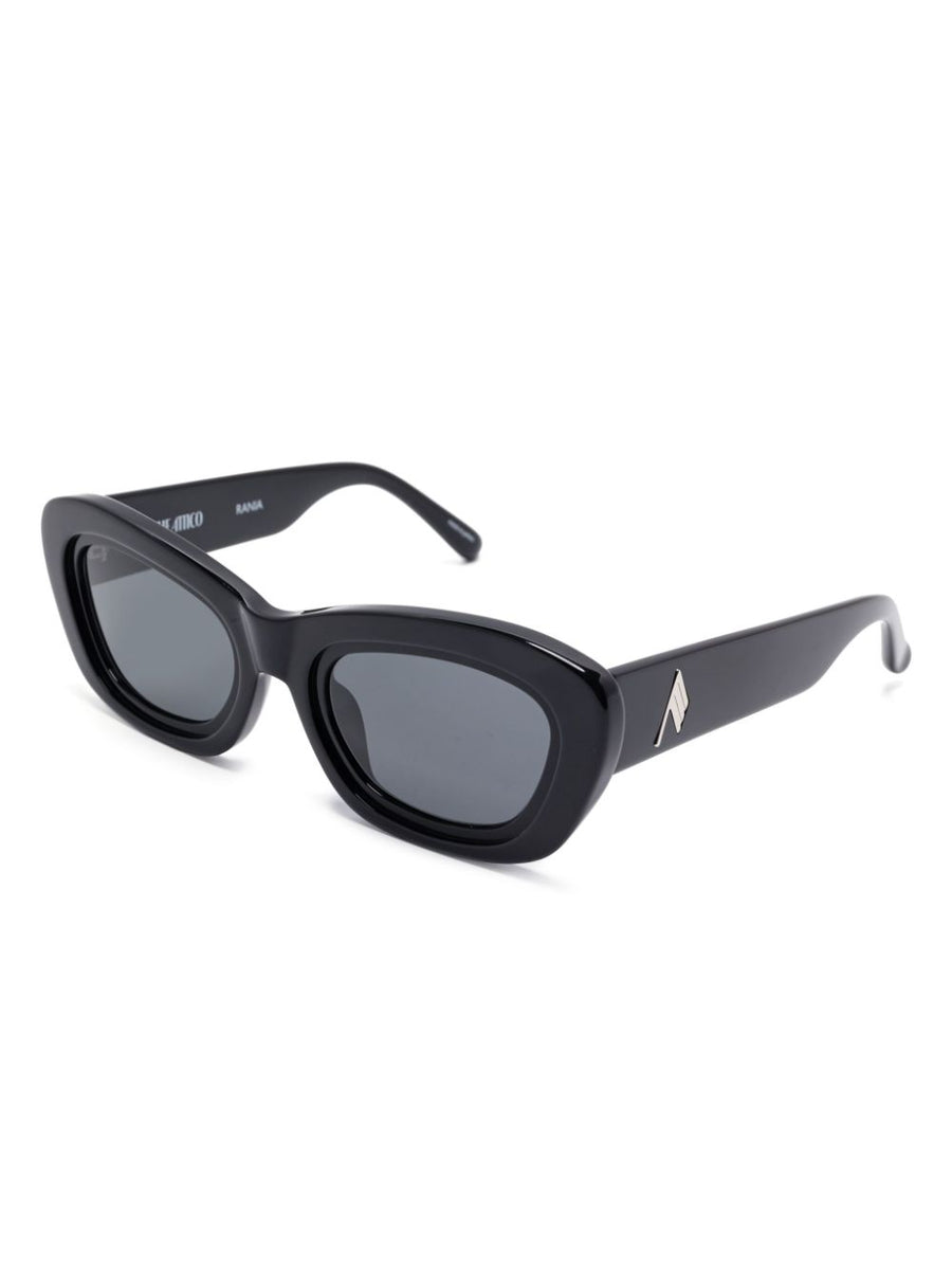 The Attico Bold Cat Eye Sunglasses For Women In Black Acetate With UV Protection And High Shine