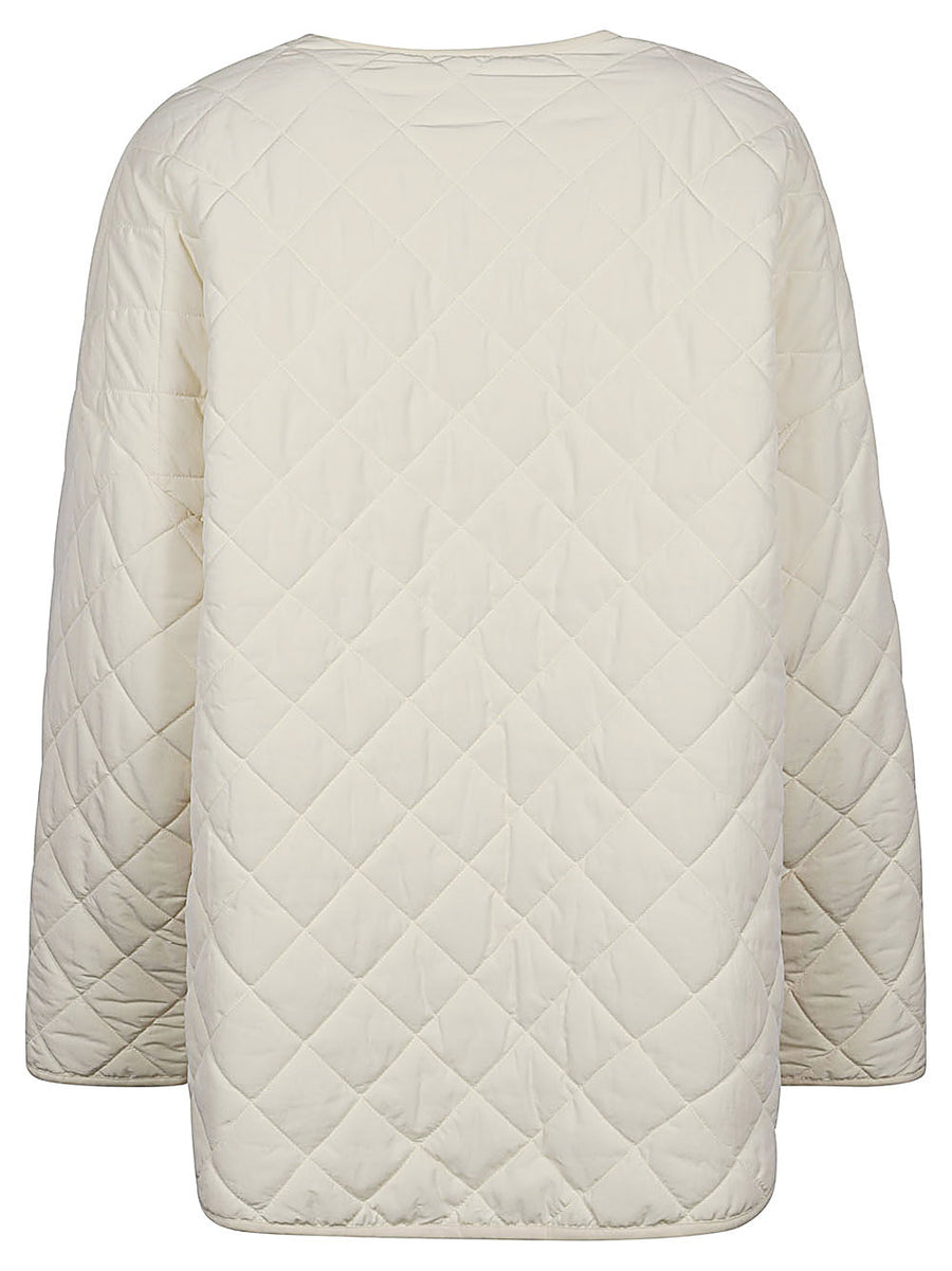 Sandbeige Quilted Nylon Jacket For Women Warm Premium Versatile Layer With Soft To Touch Finish
