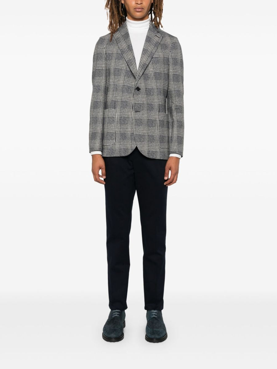 Circolo 1901 Cotton Single-Breasted Jacket In Prince Of Wales Check For Modern Men Versatile Style