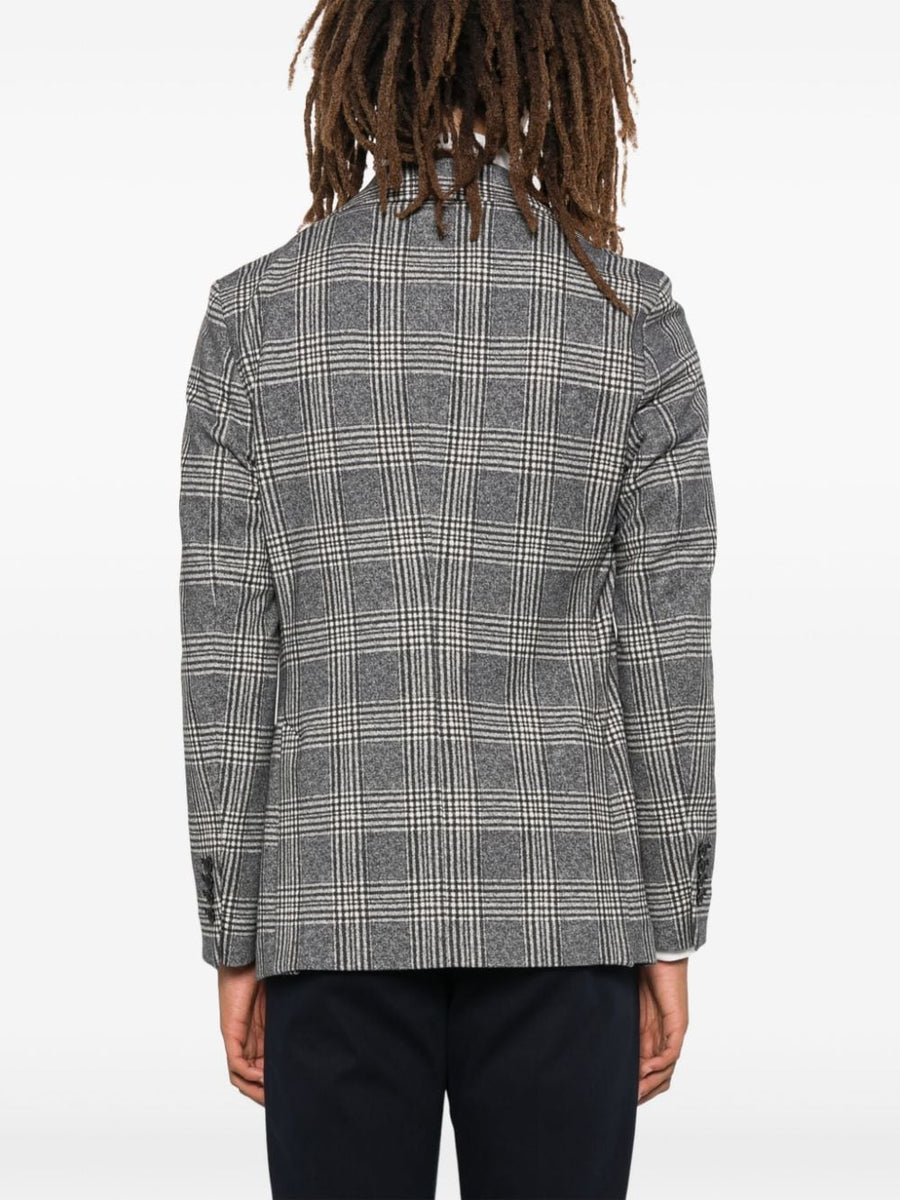 Circolo 1901 Cotton Single-Breasted Jacket In Prince Of Wales Check For Modern Men Versatile Style