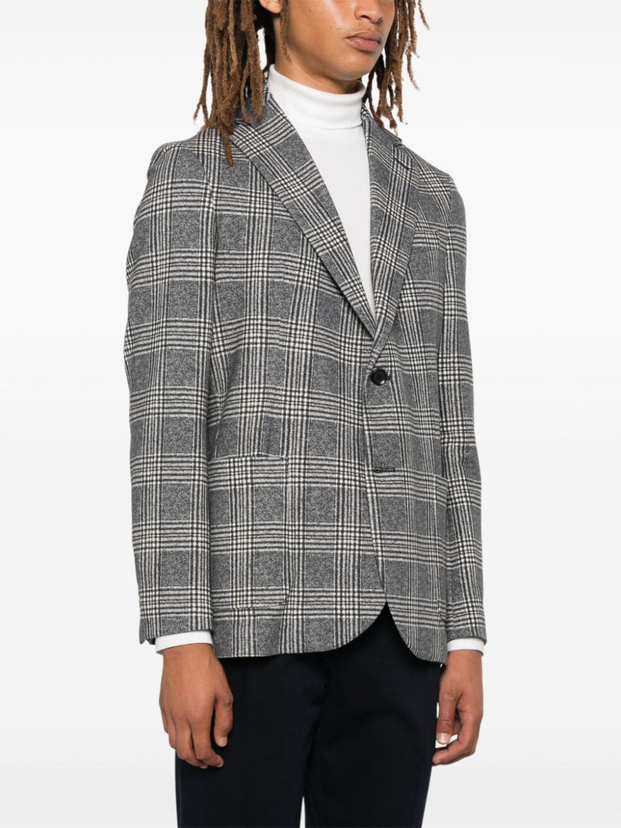 Circolo 1901 Cotton Single-Breasted Jacket In Prince Of Wales Check For Modern Men Versatile Style