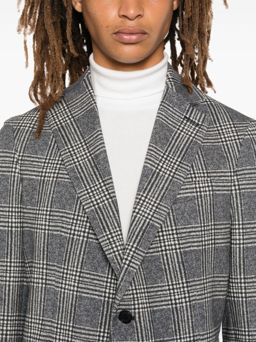 Circolo 1901 Cotton Single-Breasted Jacket In Prince Of Wales Check For Modern Men Versatile Style