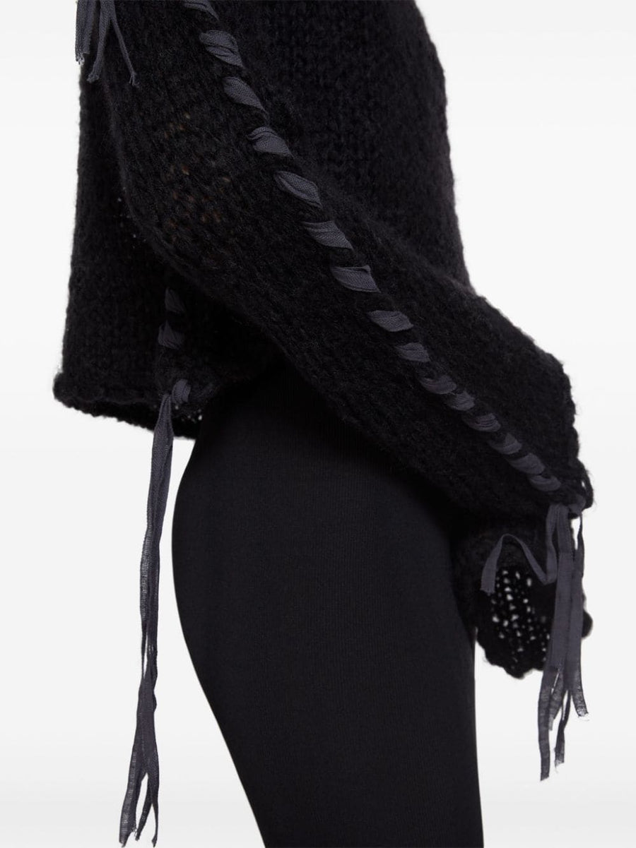 Acne Studios Conscious Criteria Wool Blend Crewneck Sweater For Women With Relaxed Drop Shoulder Fit