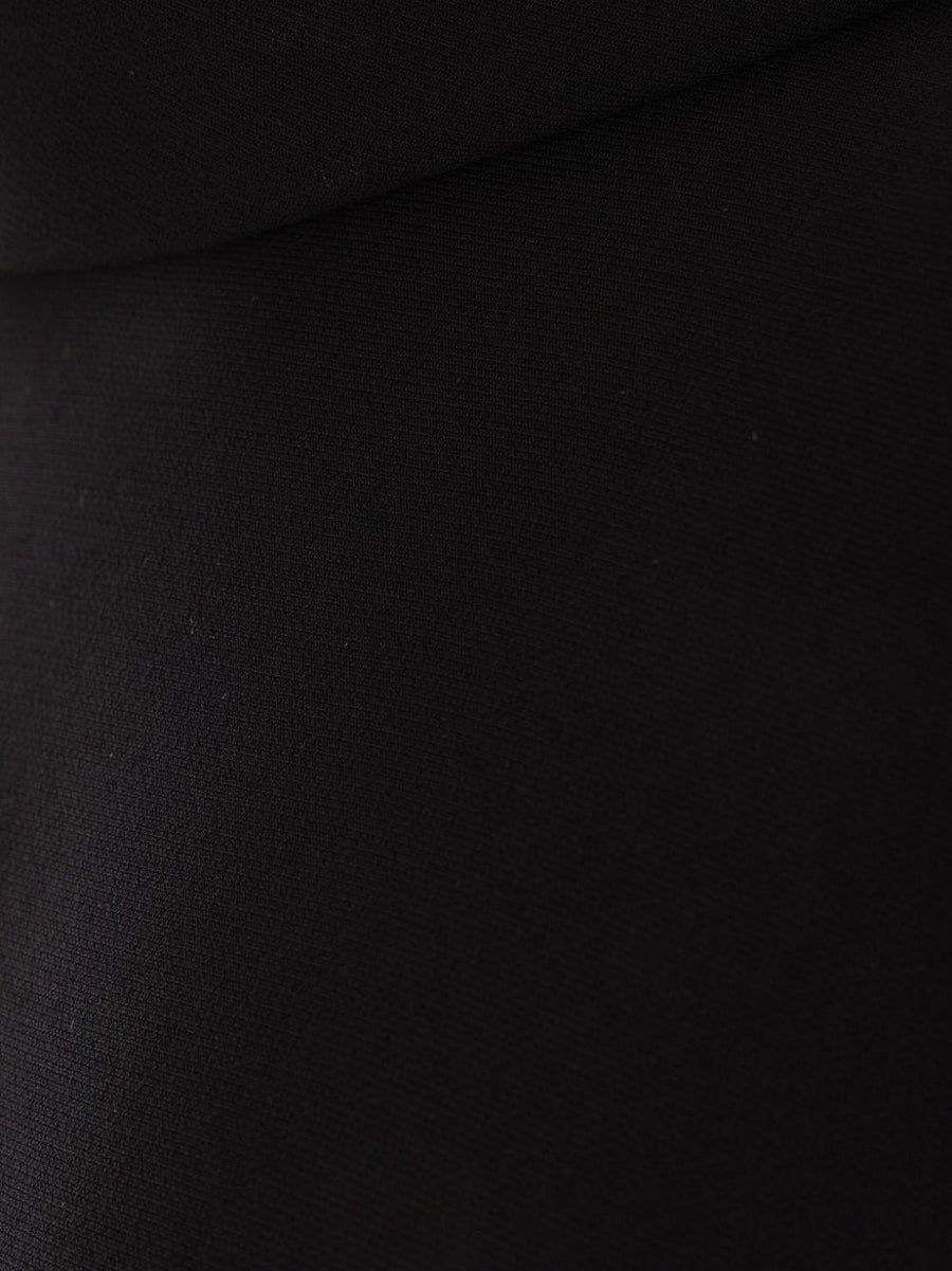 Alberto Biani High Neck Jumper for Women Black Luxurious Crepe Texture with Drop Shoulder