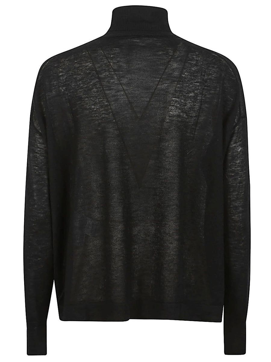 Ct Plage Cashmere High Neck Sweater for Women Black Luxury Everyday Knitwear Warmth and Quiet Elegance